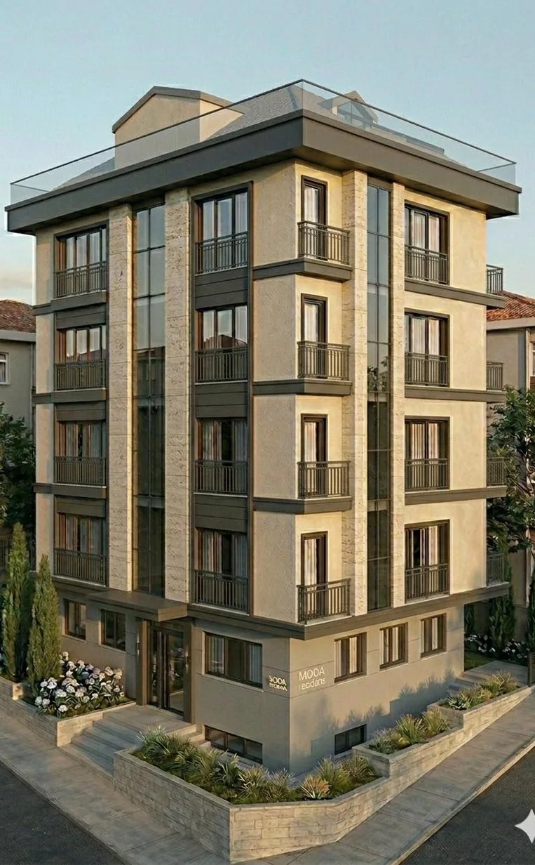 Moda Dr. Esat Işık Caddesi kentsel dönüşüm bina örneği